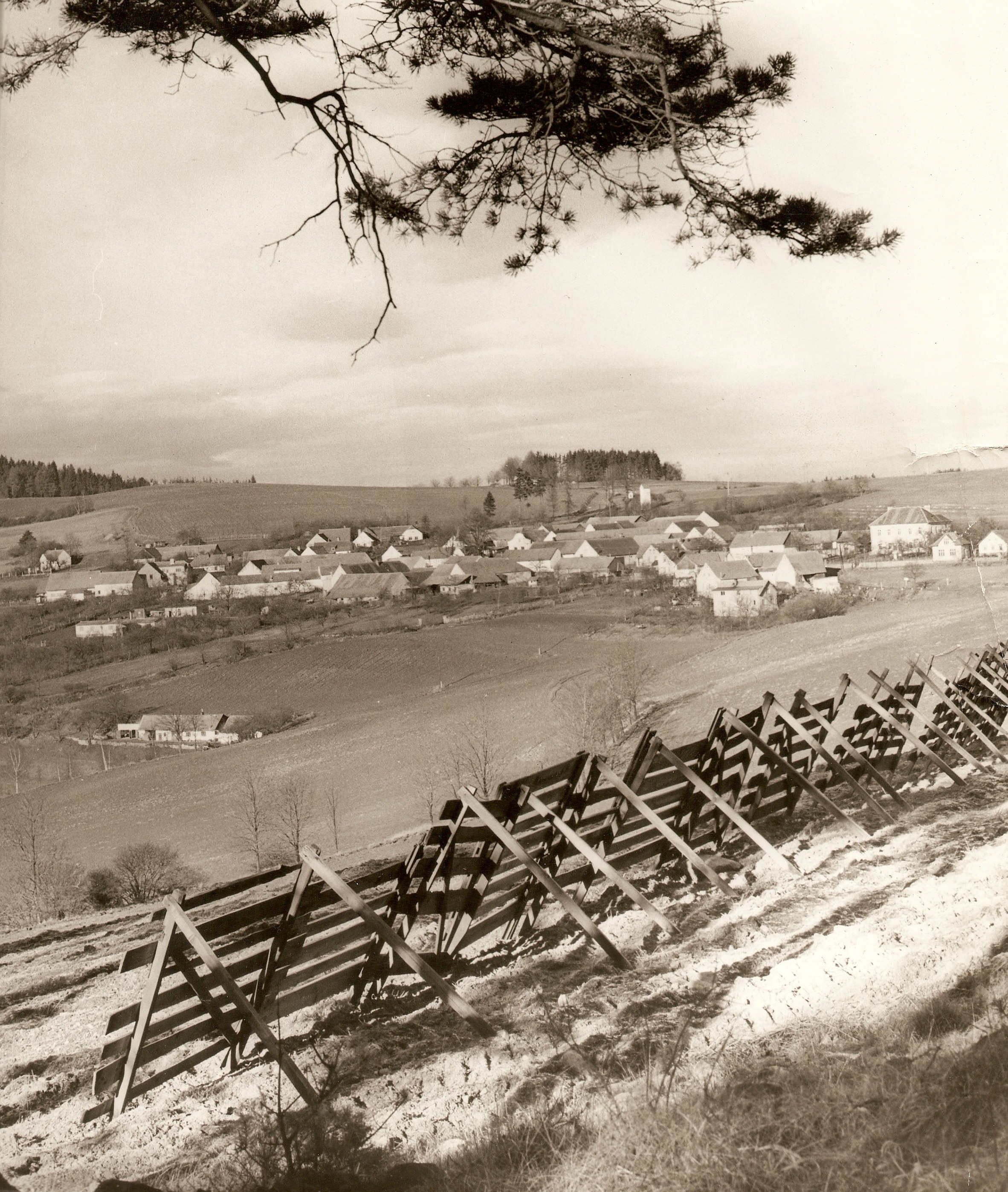 Pohled od Hájů 1970 (majitelka Pelešková)